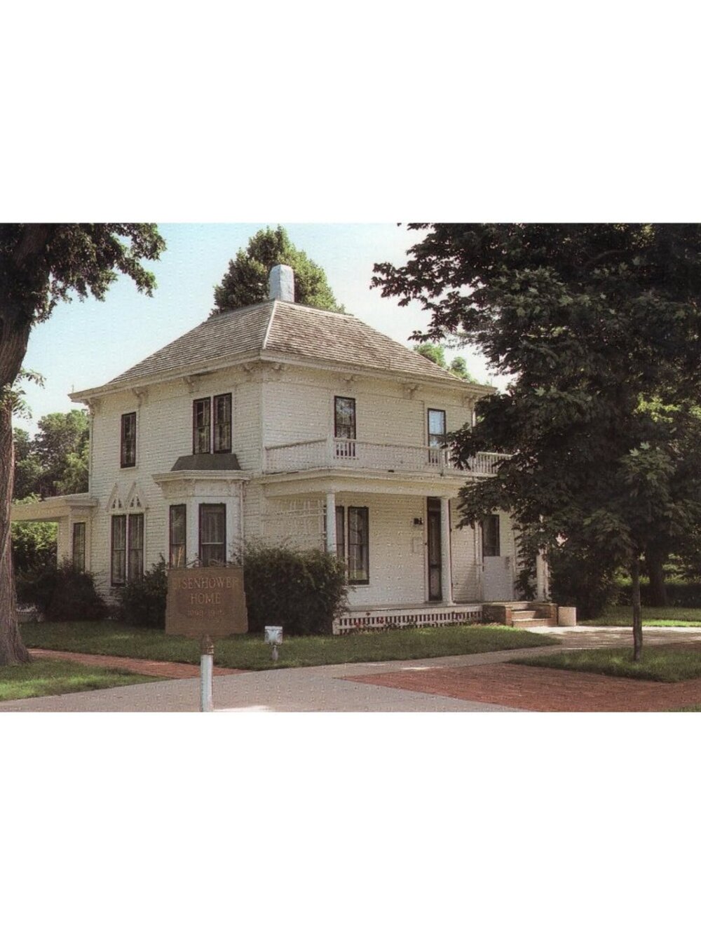 Eisenhower Home & Museum Postcard Historic Abilene Kansas MCG Litho USA Vintage